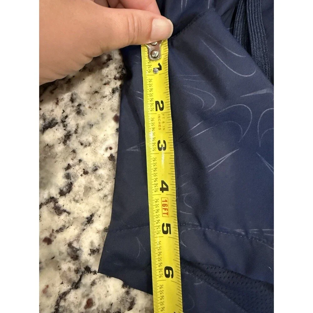 Nike Swim Trunks Men’s XL Navy Blue Embroidered Swoosh Mesh Lined board Shorts